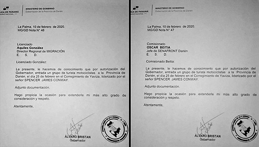 Darian Authorisation Papers
