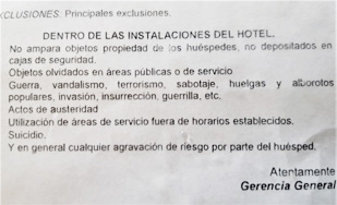 Hotel Exclusions
