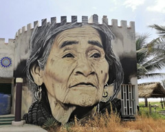 Mural Of Old Woman