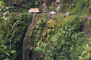 'Death Road', South Yungas road in Bolivia
